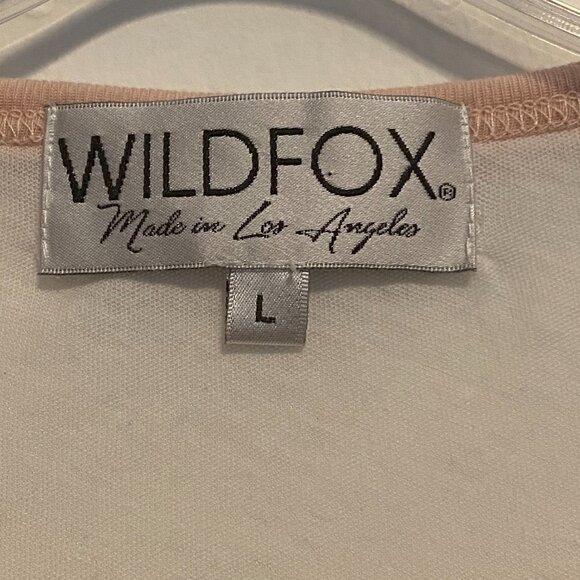 Wildfox Champagneover Tee White L NWOT - Picture 4 of 7